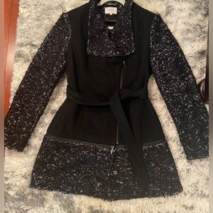 Laundry By Shelli Segal Charcoal and Black Coat